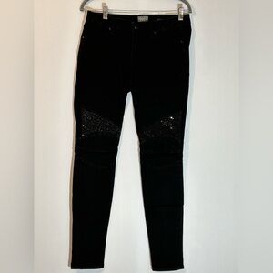 Rerock for Express Legging - Size 8 -‎ Black with “stone” embellishment.